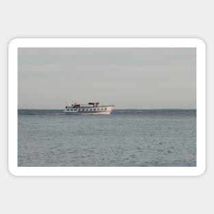 boat on the lake michigan Sticker